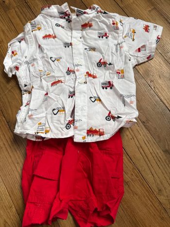 Ensemble short chemise chantier