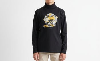 Sous-pull Kiabi noir "Snowboard" - 10 ans (138-143 cm)