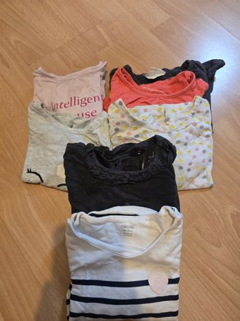 Lot t-shirt manches longues 7 pieces 18 mois