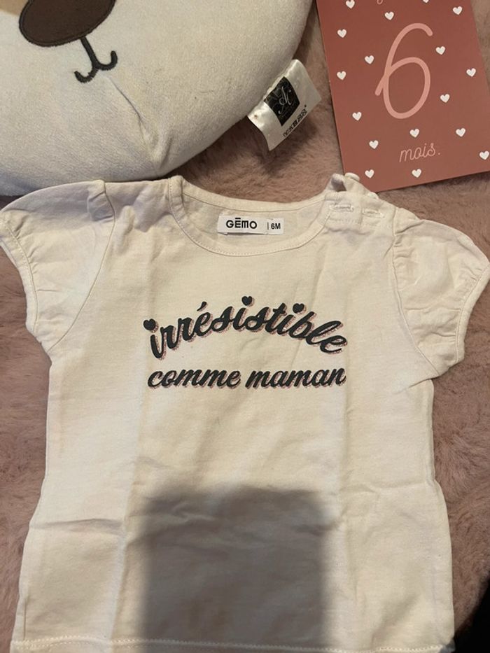 Ensemble pantacourt et tee shirt 6M - photo numéro 2