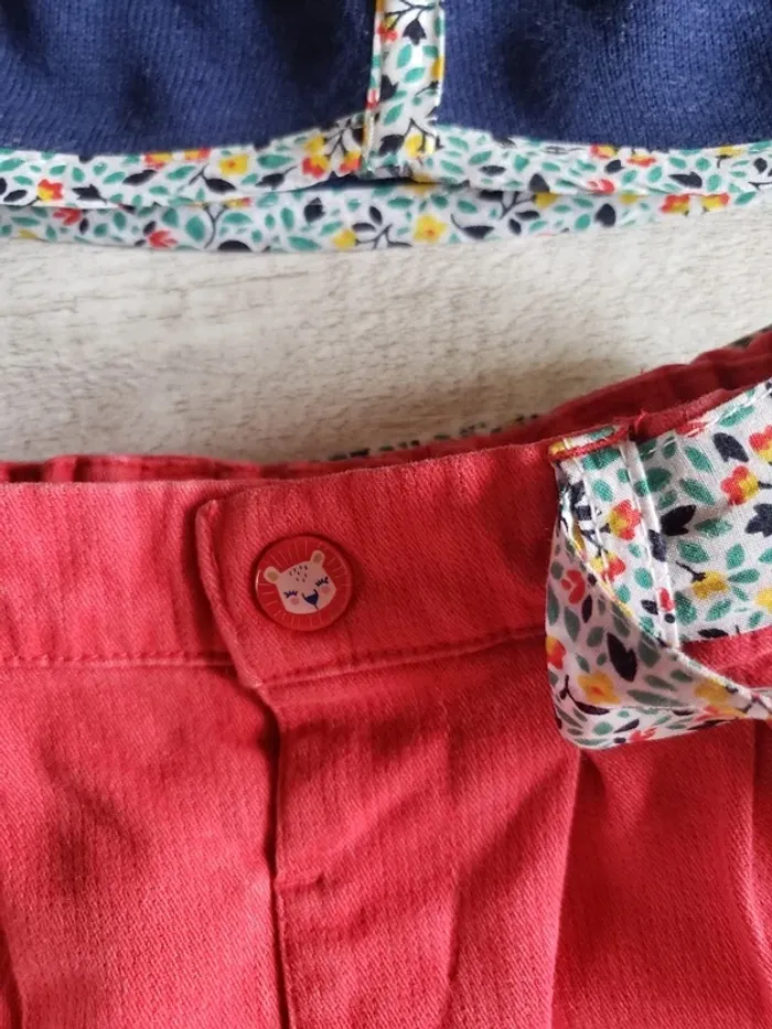 Ensemble sergent major 12 mois rose et bleu marine - photo numéro 4