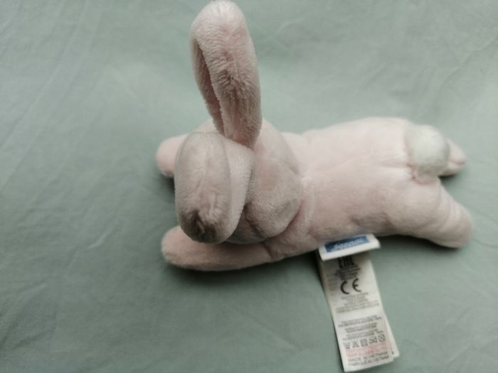 Mini doudou lapin JACADI couché rose 14 cm - photo numéro 3