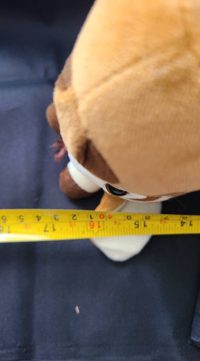 Peluche girafe marron et crème - photo numéro 5