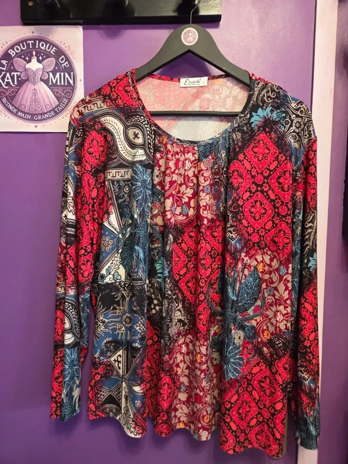Jolie blouse manches longues colorée T50 Elizabeth exclusive