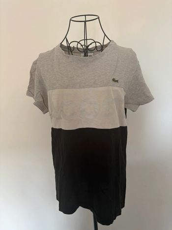 T-shirt Lacoste Sport bicolore gris/noir – Taille M