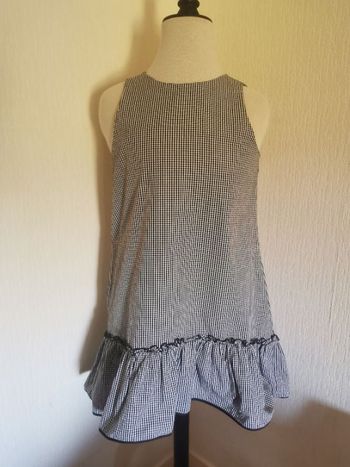 Tunique vichy noir et blanc Zara