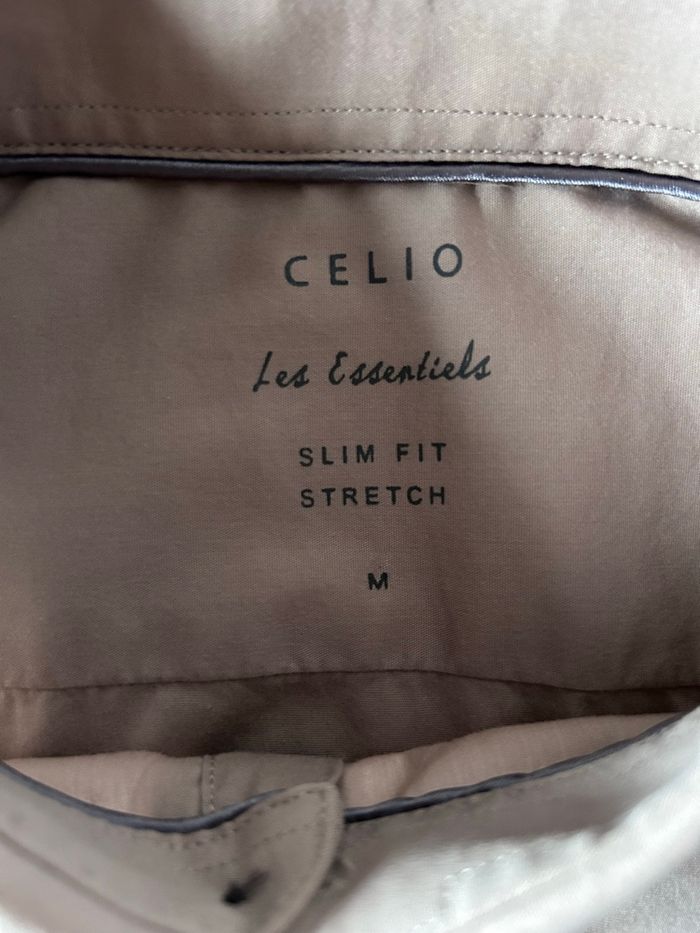 Jolie chemise beige stretch slim fit M Celio - photo numéro 3