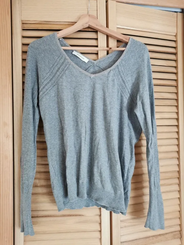 Pull fin gris clair Promod
