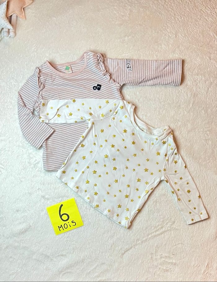 2 t-shirts manches longues