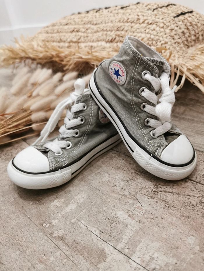 🔥Basket converse Allstar pointure 22 garçon fille gris blanc mixte