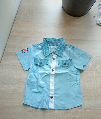 Chemise manche courte jean bourget taille 6 mois