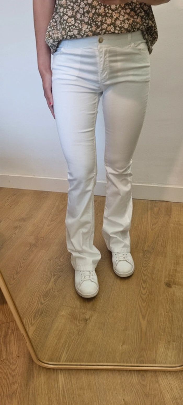 Pantalon blanc patte d'éléphants vintage - photo numéro 2