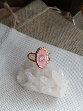 Bague rose bohème soleil