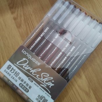 Pack  stylos gel Languo x9 Dark skin