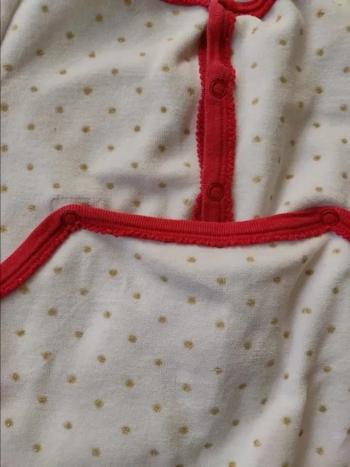 Pyjama velours blanc Petit Bateau 3 mois - photo numéro 3