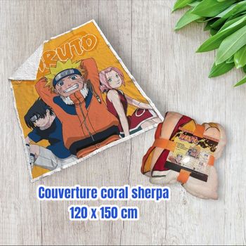 Grande couverture en sherpa Naruto