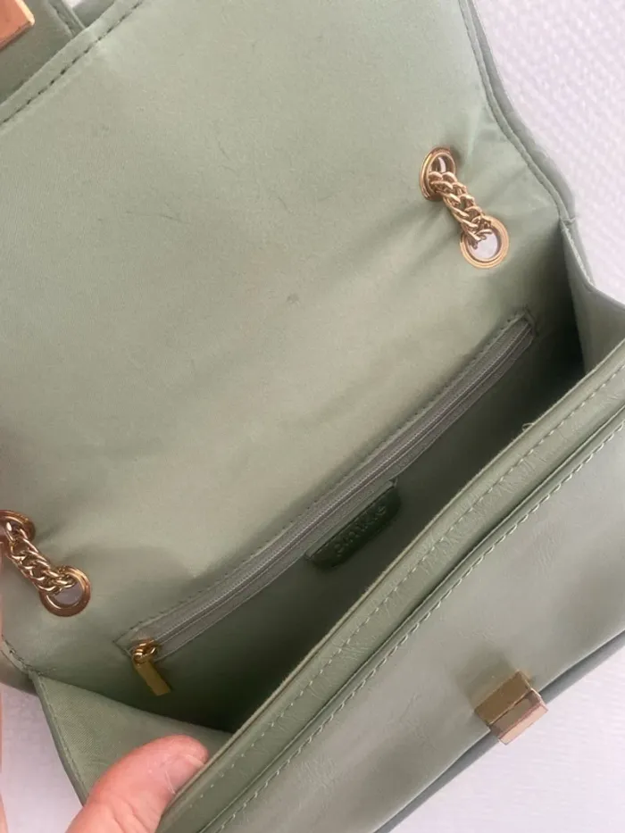 Sac vert simili cuir - photo numéro 5