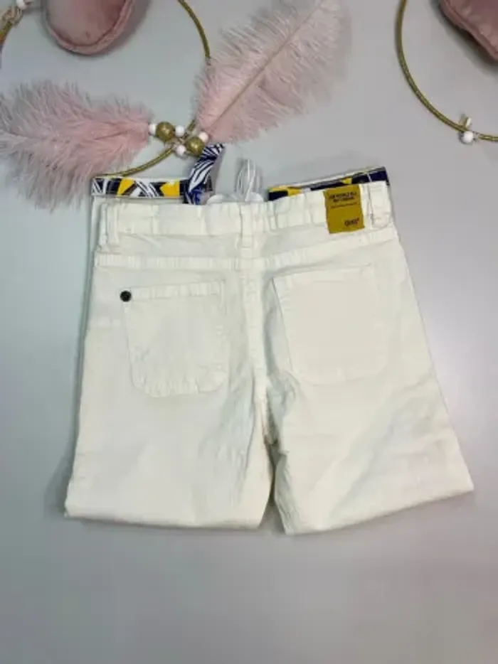 Pantalon fille - blanc - neuf - Overkids - Taille 4 ans - photo numéro 4
