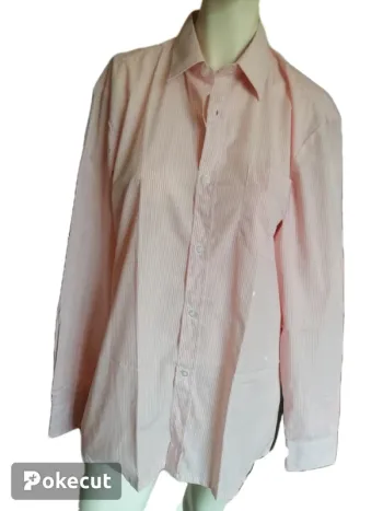 Chemise chemisier shirt surchemise rayée rayure stripe blanc rose pink chic