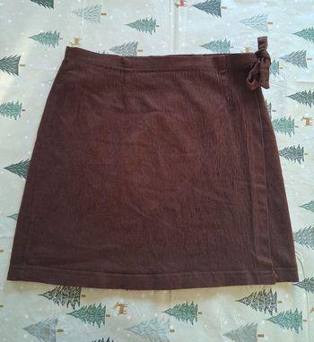 Jupe Portefeuille en Velours côtelé Marron Femme | Look Bohème Hippie & Hivernal 🤎🌾