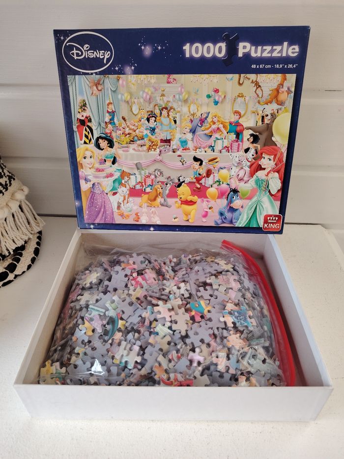 🎂Puzzle 1000 pièces anniversaire des princesses complet Disney