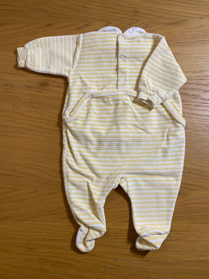 Bout’chou Pyjama Grenouillère jaune/blanc Taille 3 mois - photo numéro 6