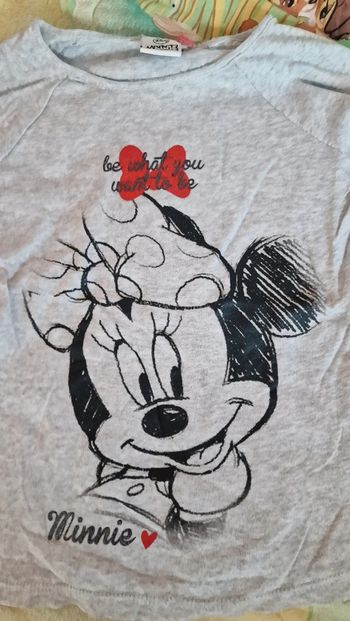 Tee shirt manche longue minnie