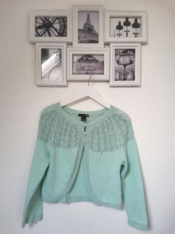 Gilet cardigan Vintage vert tendre pastel 😍
