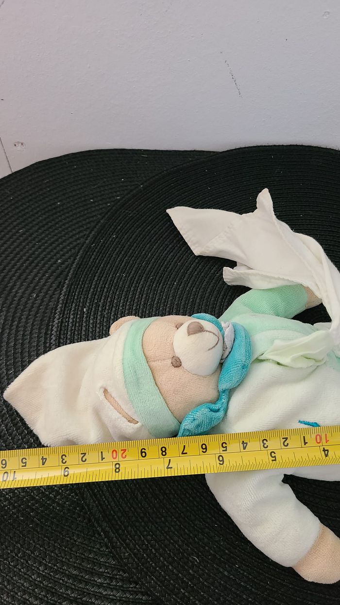 Doudou et compagnie pantin ours vert mouchoir - photo numéro 4