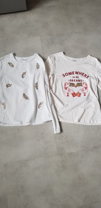 Lot 2 tee-shirts tape à l'oeil 14 ans