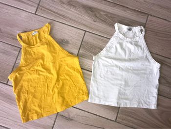 Lot débardeur jaune et blanc S pimkie