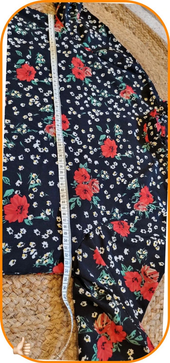 Blouse motif floral à manches longues - Shein - Noir - Femme - Très bon état - photo numéro 6