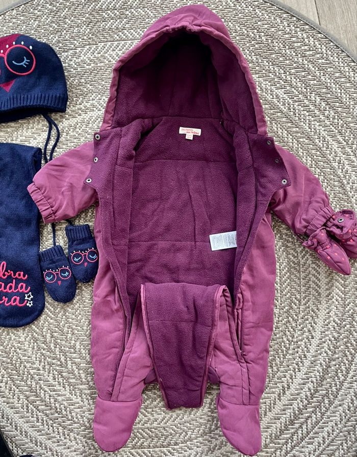 Combi hiver + bonnet écharpe moufles - photo numéro 4