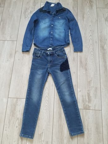 Ensemble fille denim t 8 ans h&m tbe