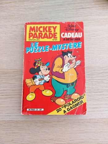 Ancien mickey parade n°31 le puzzle mystère 1982 vintage