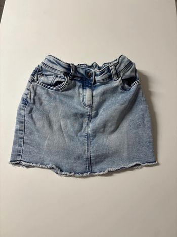 Jupe en jean effet usé