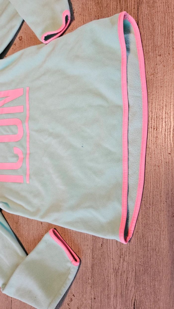 Pull polaire vert d eau, à manches longues, C&A, taille 146/152 - photo numéro 4