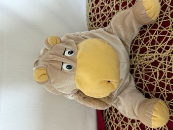 hippopotame super toys simba vintage peluche hippopotame beige model 50 cm rare doudou animal idem r