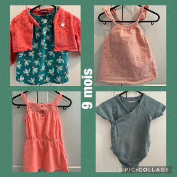 Lot 5 vêtements taille 9 mois