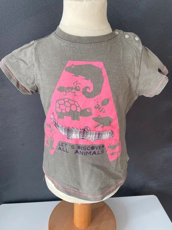 Tee shirt bébé kaki