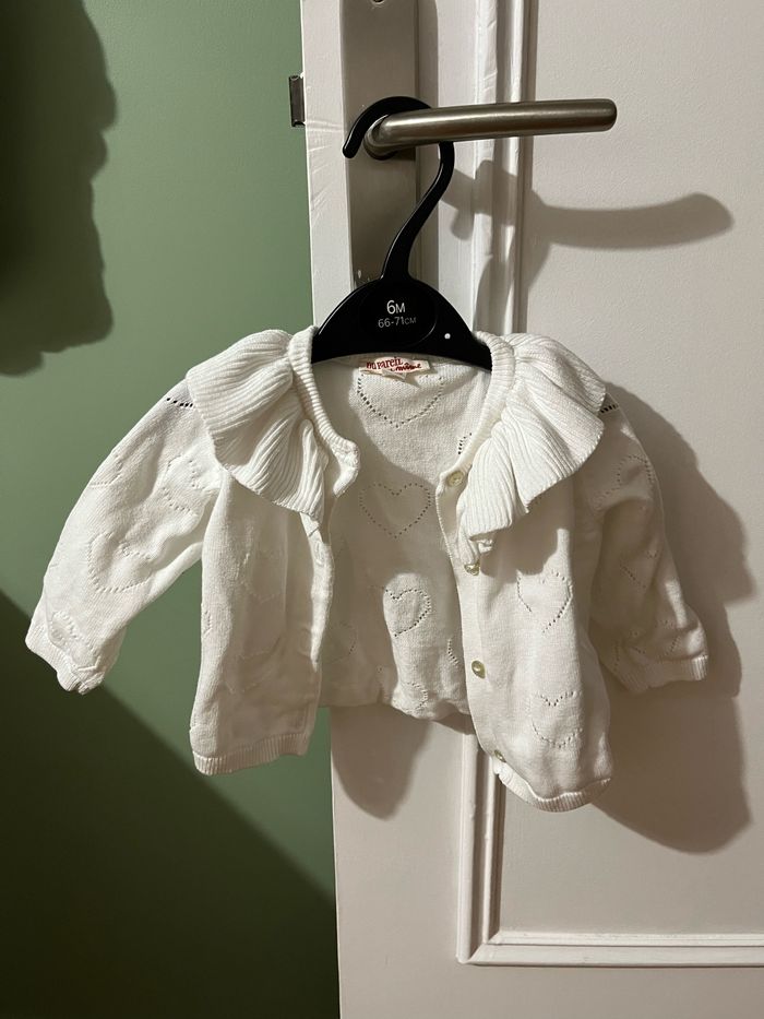 Gilet bébé fille blanc