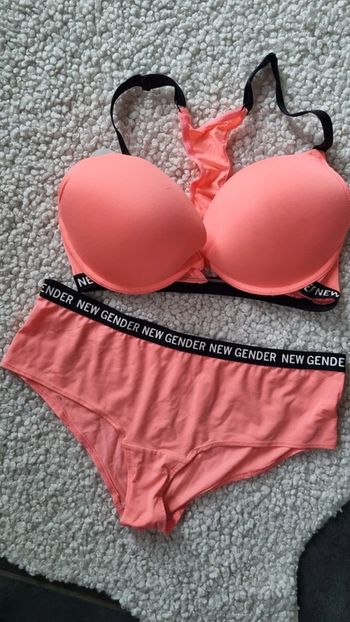 Maillot de bain 2 pièces femme neuf  corail 42 XL