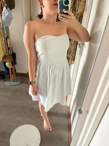 Robe bustier à rayures