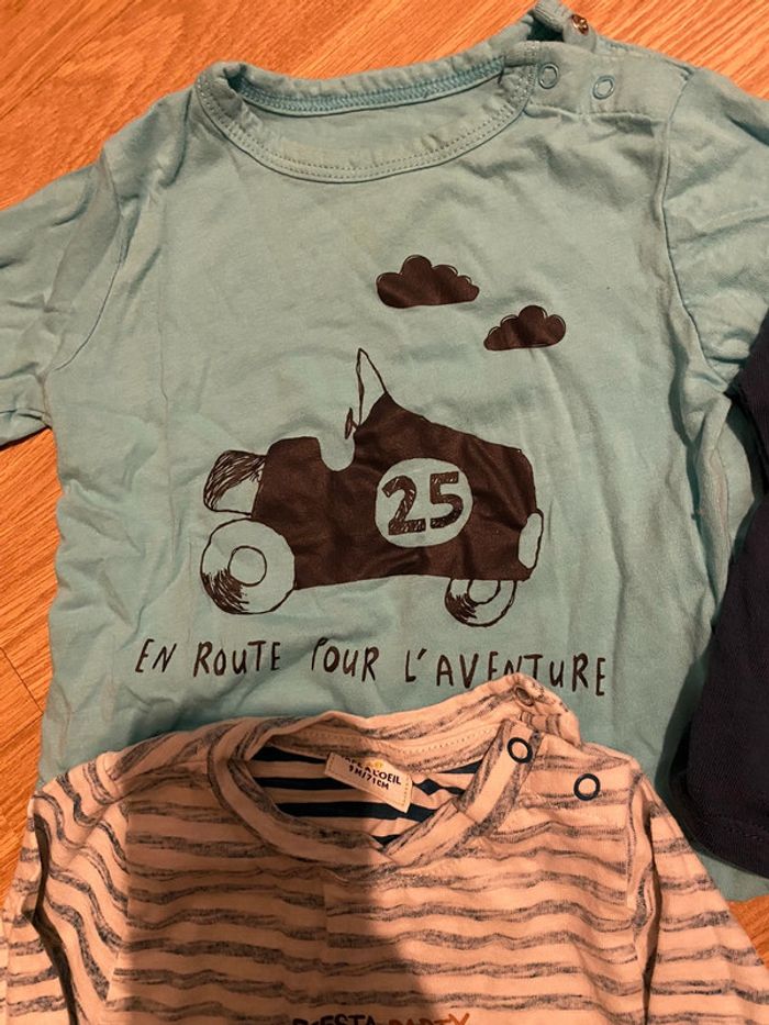 Lot tee shirt manche longue 9 mois - photo numéro 4