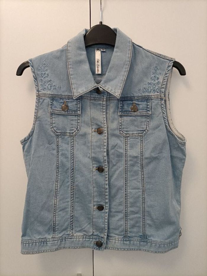 Veste sans manches en jean