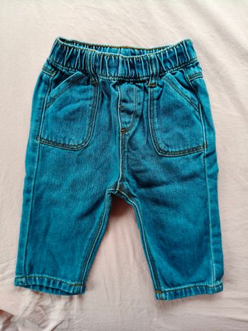 Pantalon Jean garçon TAO bleu 68 cm