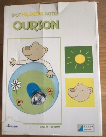 Applique spot halogène ourson