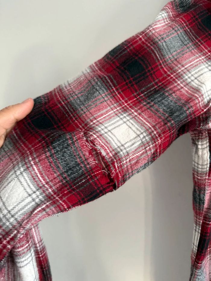 Chemise / Surchemise vintage Croft & Barrow en coton taille L couleur rouge & blanc - photo numéro 5