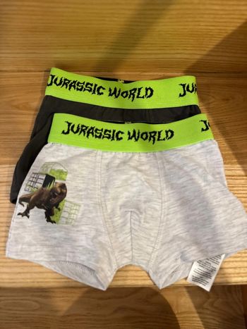 2 caleçon jurrasik world taille 24 mois 92cm
