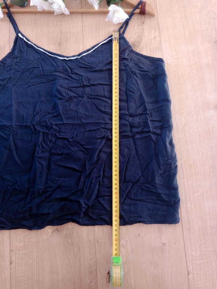 Débardeur femme L bleu marine liseret blanc c85 - photo numéro 18